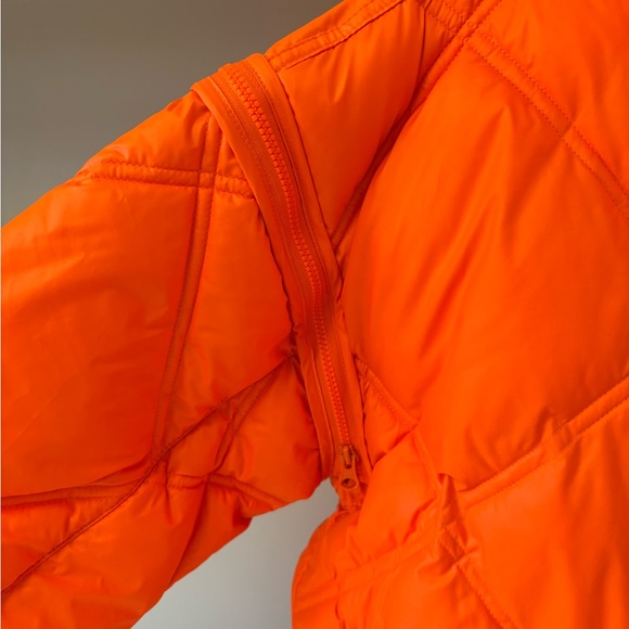 Adidas by Stella McCartney NWT Convertible Quilted Puffer Jacket Vest Orange XS - Picture 10 of 16